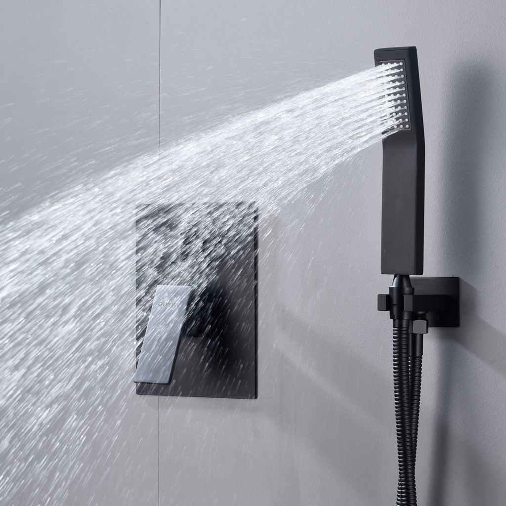 Hot sale in Amazon Rainfall Matte Black Shower set