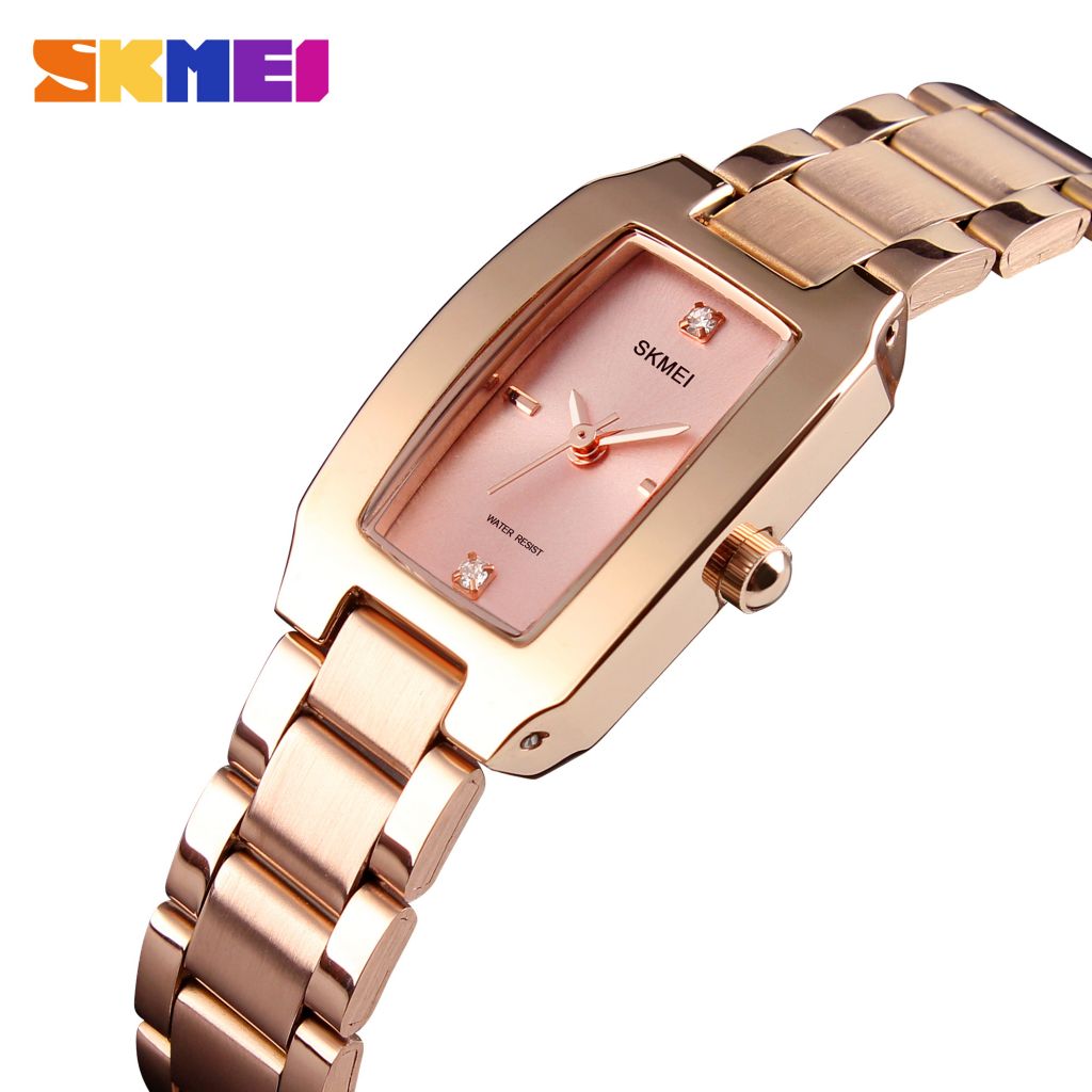 Skmei 1400 Ladies Timepieces Ladies Fashion Design Quartz 3 Atm Water Resistant Watches Gold Wrist Watch