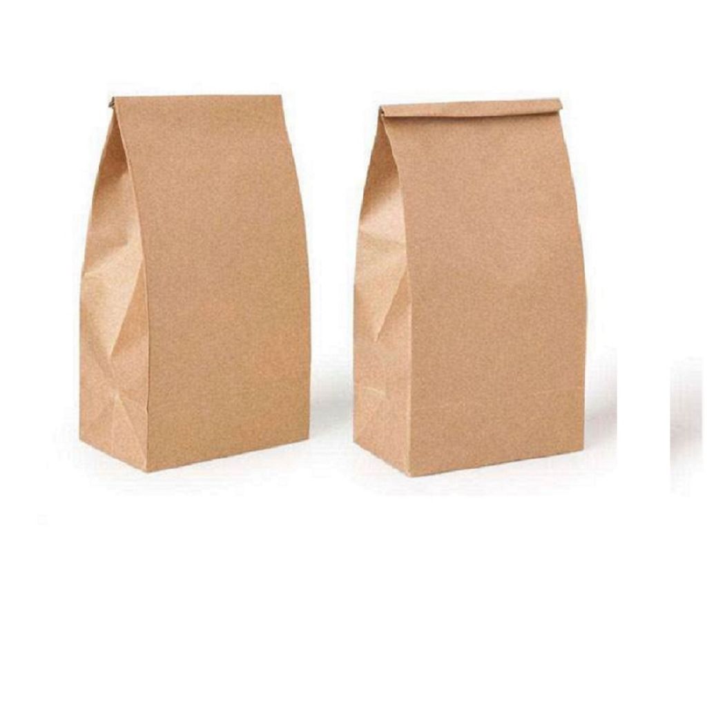 Kraft Paper Bag Pouch for Super Market Fry Food, Vegetables, Coffee, Cake