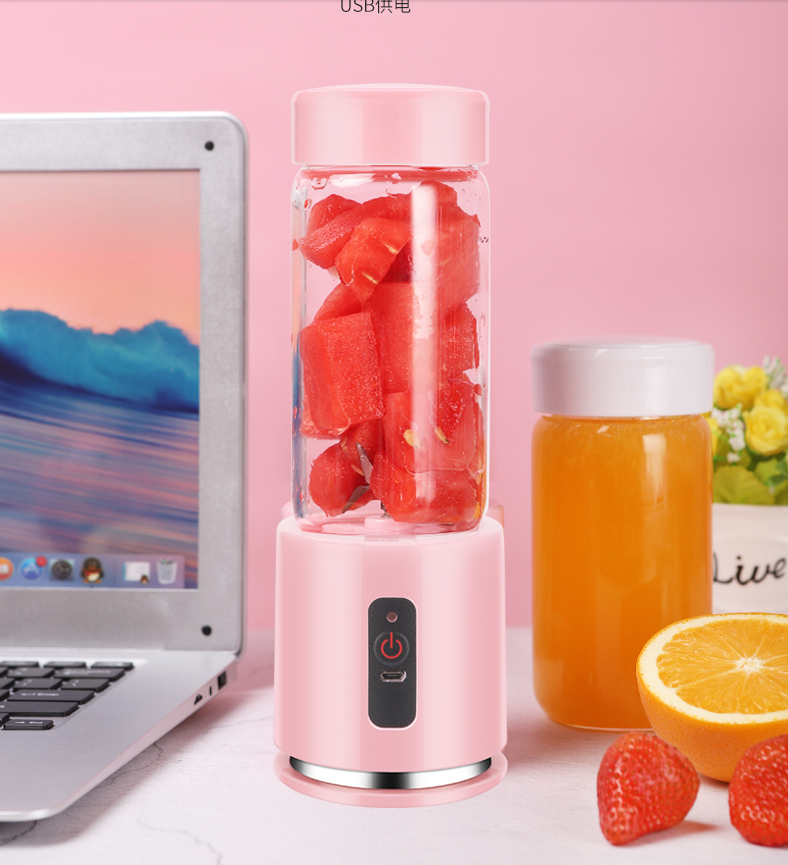 SUS304 USB charging 4000mAh glass juicer cup 350ml