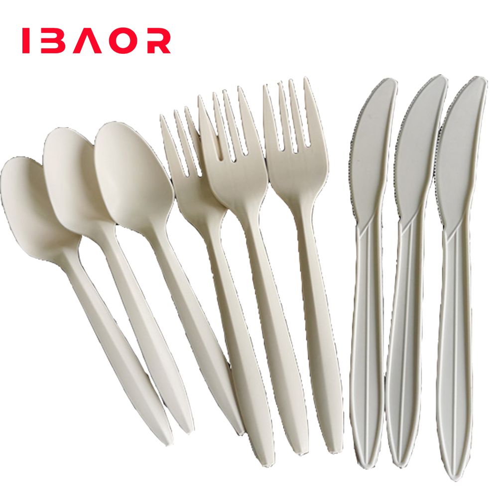 Eco-friendly cutlery set disposable cutlery PLA plastic knife fork spoons 