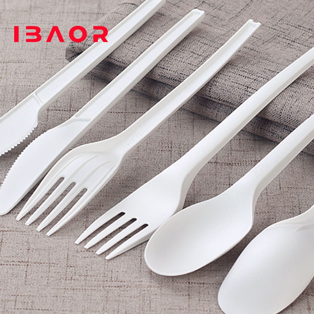 Eco-friendly cutlery set disposable cutlery PLA plastic knife fork spoons 