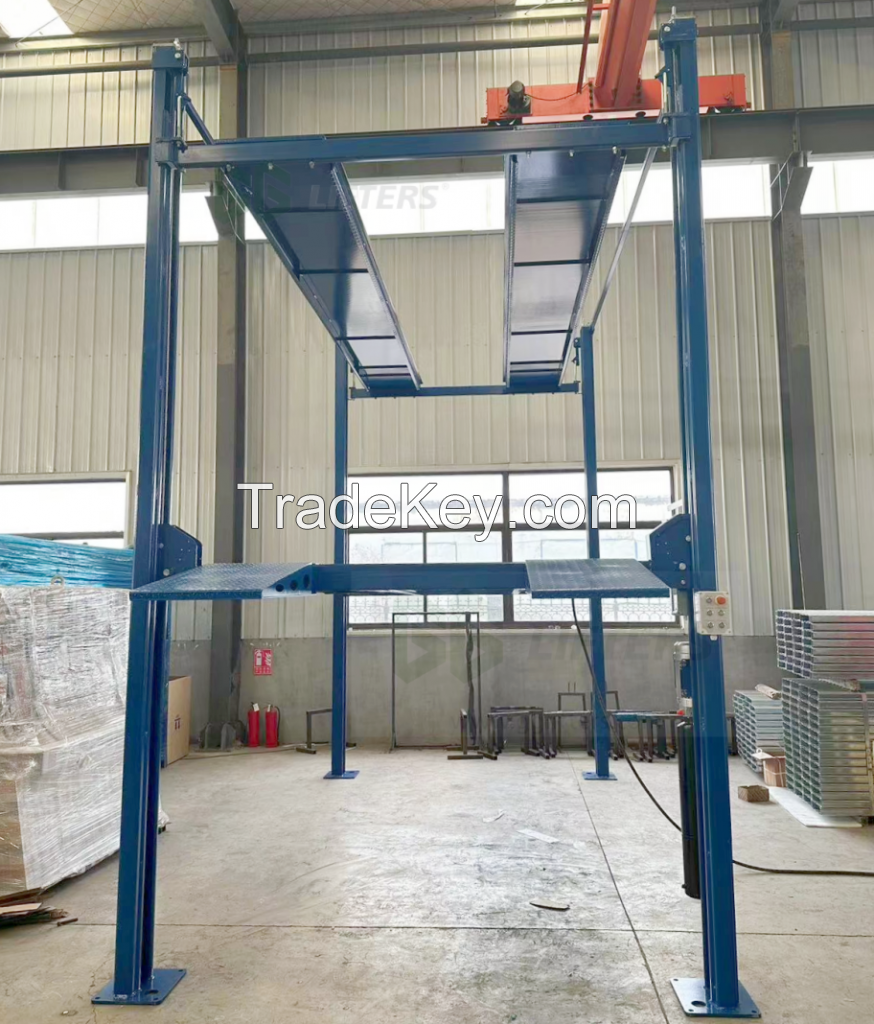 4 post tripl stacker car parking lift hydraulic driven 2500kg capacity