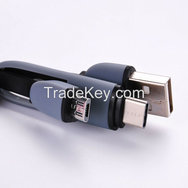 2 in 1 USB Charging Cable Lightning + Micro USB