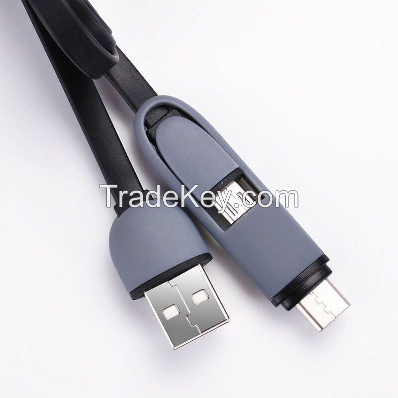 2 in 1 USB Charging Cable Lightning + Micro USB