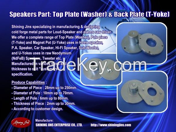 Speakers T-Yoke Buttom Plate