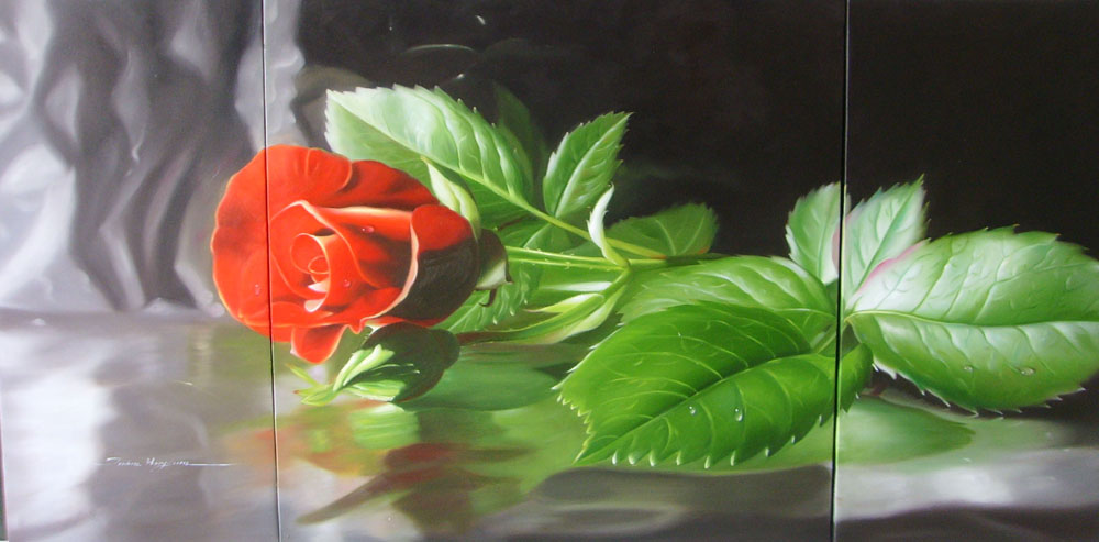 Modern Style Oil Painting Rose(www drunk-arts com)