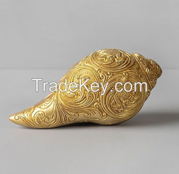 Vishnu Lakshmi Decorative Brass Conch