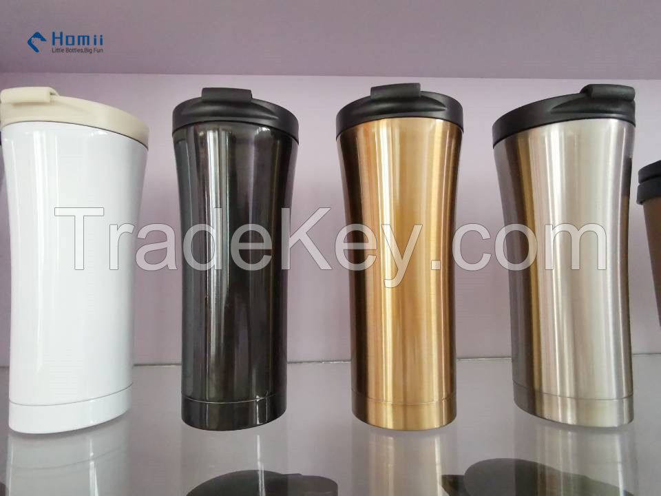  Hangzhou homii Industry 500ml Custom double wall Stainless Steel Coffee Thermal Mug 