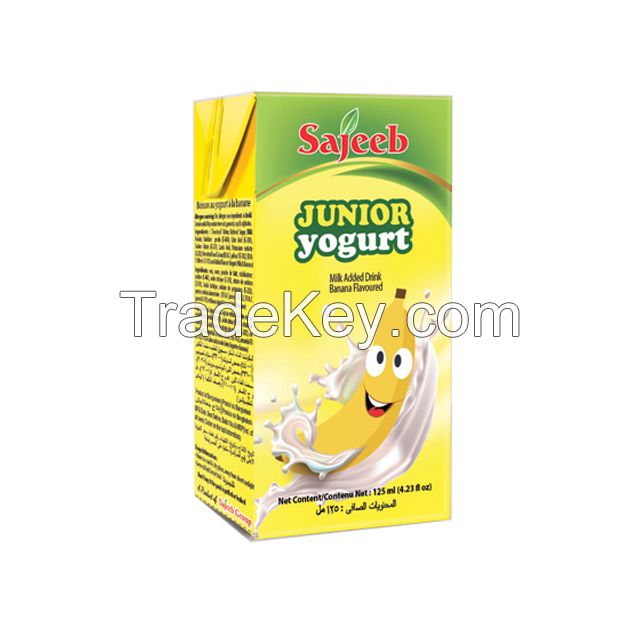 Sajeeb Junior Yogurt Drink (Yogurt, Strawberry, Mango and Banana Flavor) 125 ml