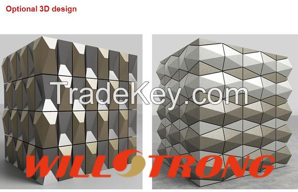 High Quality En13501 Certification 3D Wall Panel ACP Aluminum Composite Panel Building Material