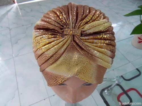 Many colors cheap turban cap in polyester fabric