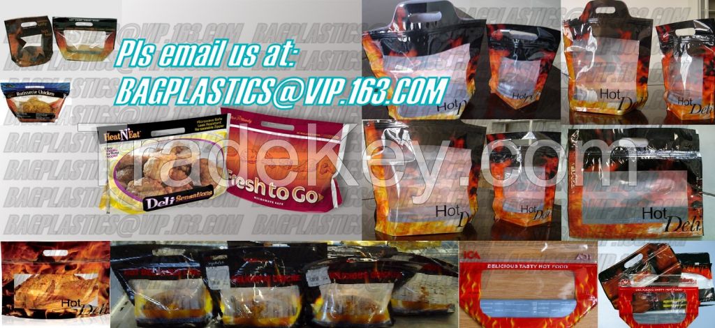 ROTISSERIE CHICKEN BAGS, MIRCOWAVE POUCH, HOT ROAST BAG, FRESH FRUIT VEGETABLE PACKAGING, CHERRY PAC