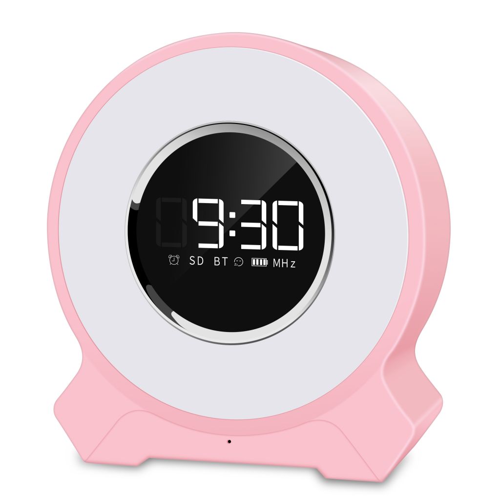 New Hot Sale Rechargeable Alarm Clock Touch Lamp Speaker Wake up Lighting Speaker with FM Radio for Bedroom