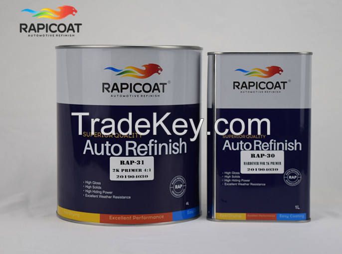 Two component light polyester filler primer providing excellent adhesion and elasticity over all metallic surfaces metal repair