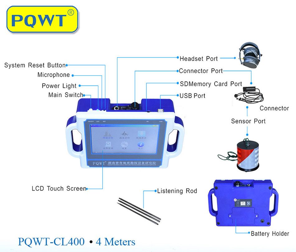 4M Ground Pipeline Water Leak Detection PQWT-CL400 