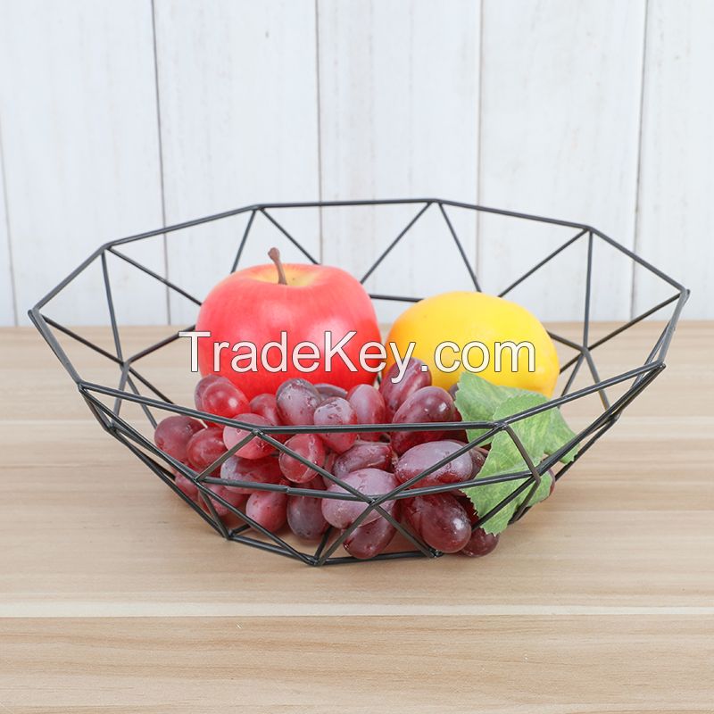 Metal Wire Kitchen Fruit Display Rack Fruit Bowl Basket