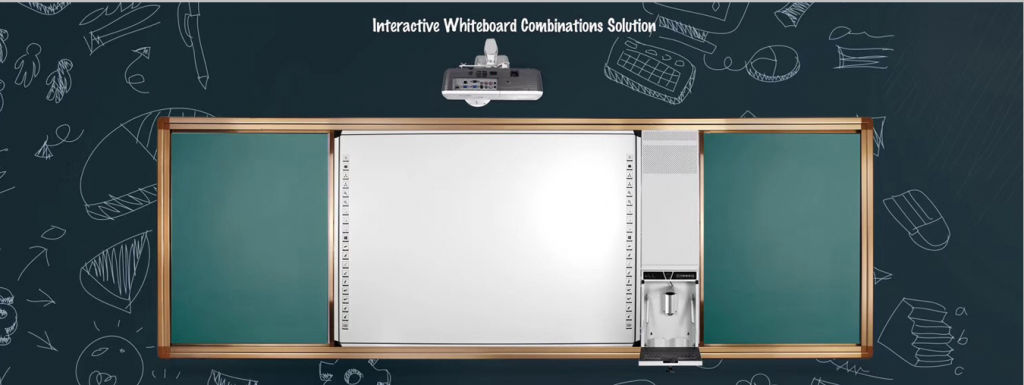 Smart board USB interactive whiteboard with projector for school