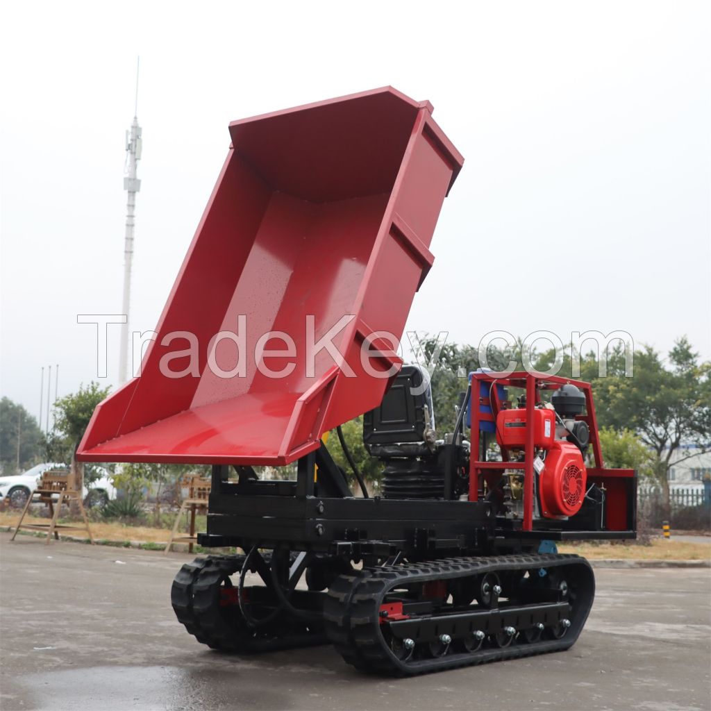 crawler tracked carrier with hydraulic lift