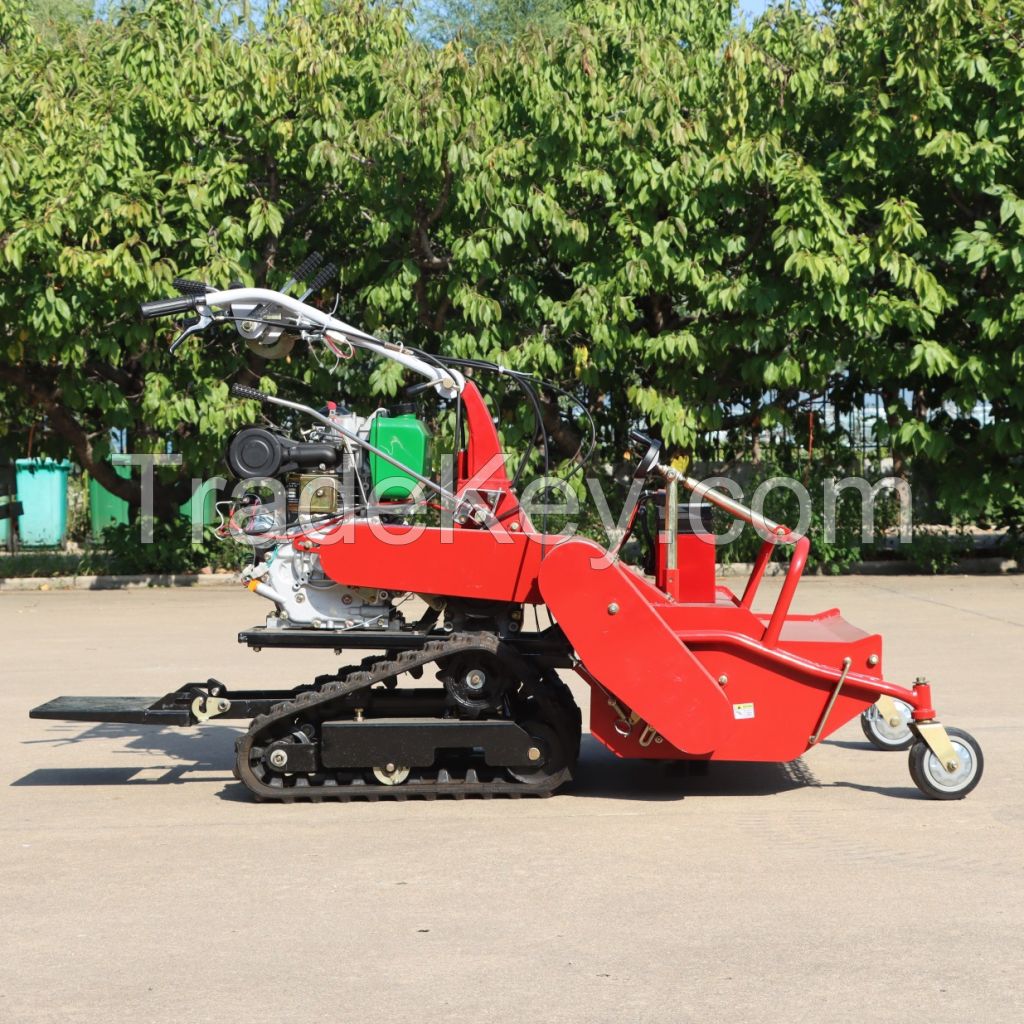 Rubber tracks garden diesel engine lawn mower