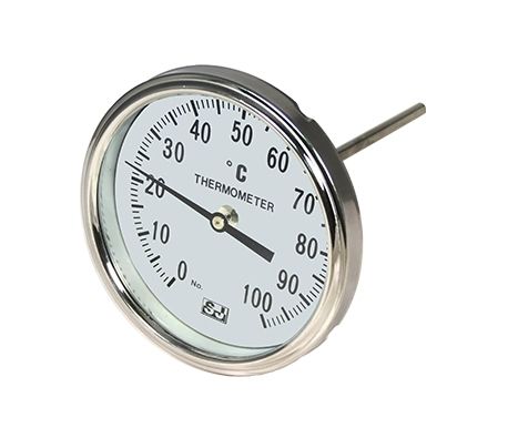 Bimetallic back mount Thermometer