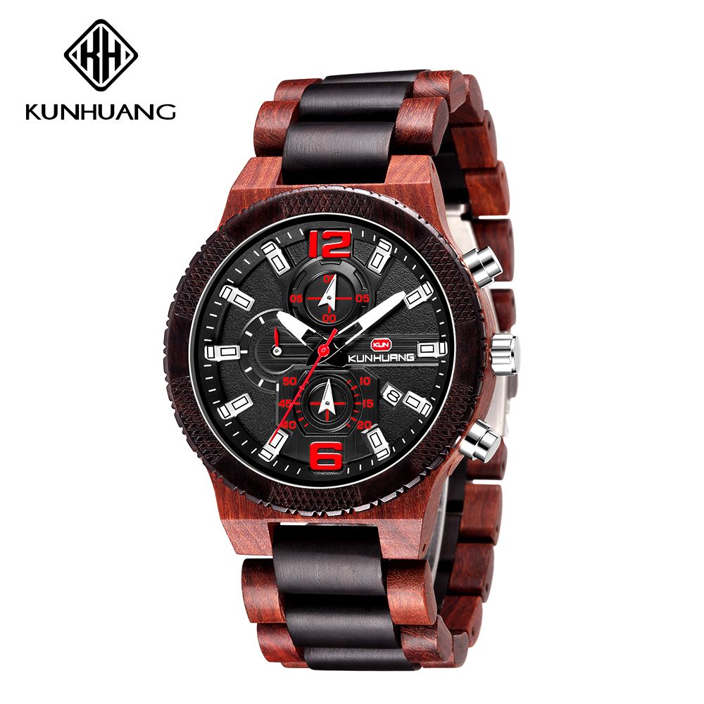 2020 Age Fashion Men Sport Wood Watch 1019