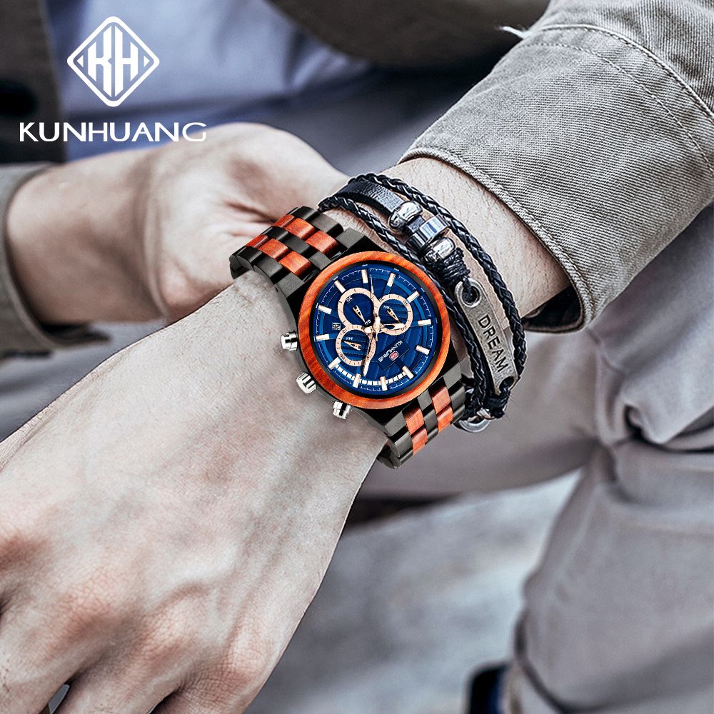 Fashion Watches 2019 Men Quartz Wristwatches Casual Wooden Color Full Wood Skeleton Watch Reloj Mujer Men Watch Montre Homme