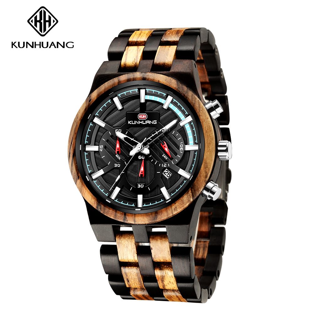 Fashion Watches 2019 Men Quartz Wristwatches Casual Wooden Color Full Wood Skeleton Watch Reloj Mujer Men Watch Montre Homme