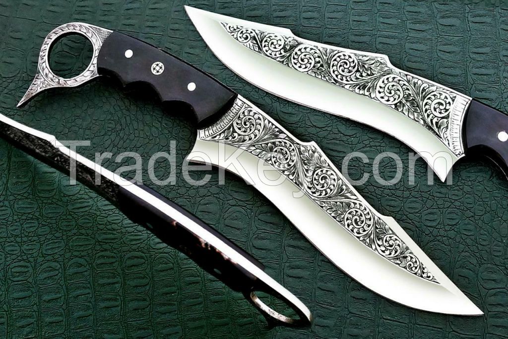 CUSTOM HANDMADE 1095 HIGH CARBON STEEL SCANDI GRIND BUSH CRAFT KNIFE