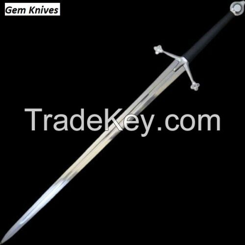 Functional Battle Ready Claymore Sword With Scabbard.