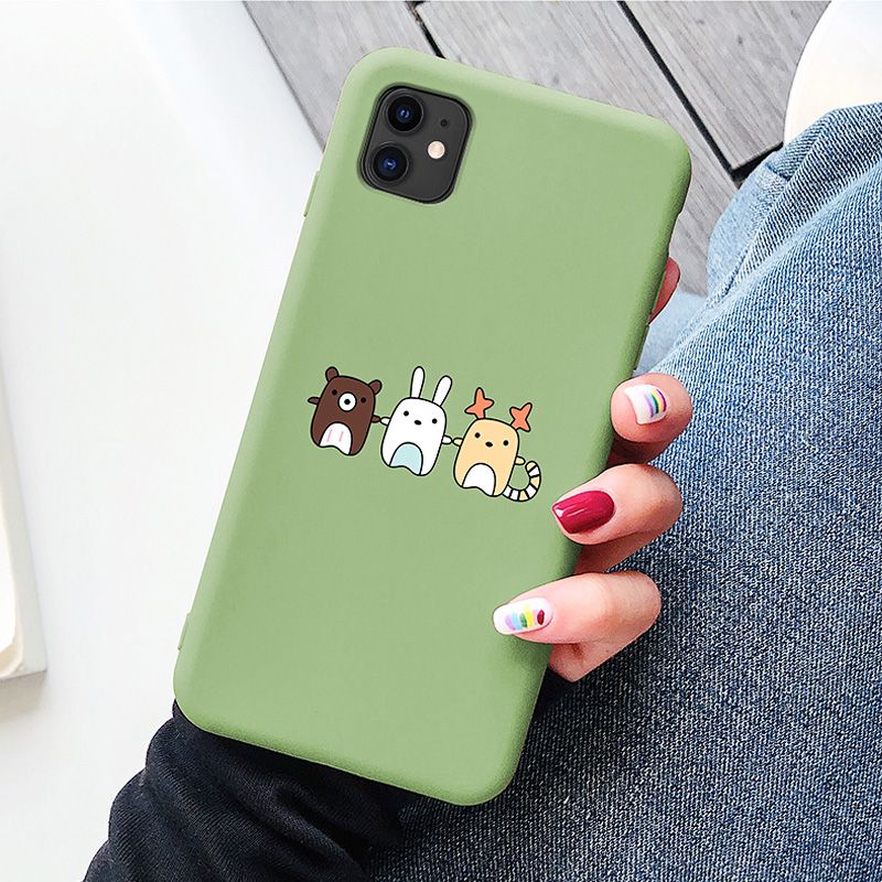 Soft Liquid Silicone Print pattern Mobile Phone Case