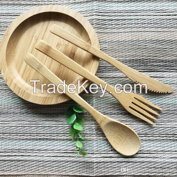 Biodegradable Eco-friendly Nature Reusable Bamboo Cutlery Set