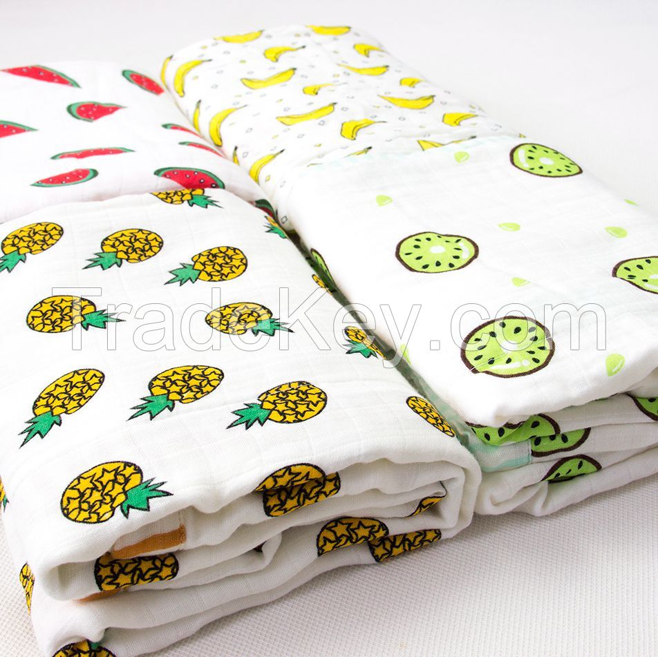 Four layers Muslin Blanket made of 100% cotton muslin fabric