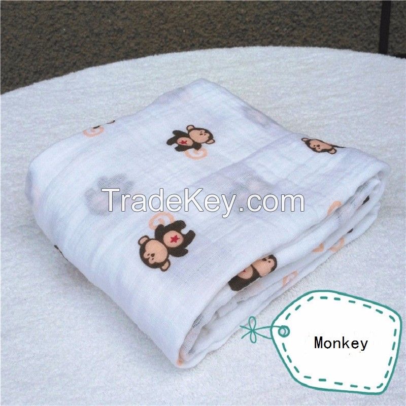 Soft, Breathable Baby Muslin swaddle, Muslin Blanket, Muslin Wrap