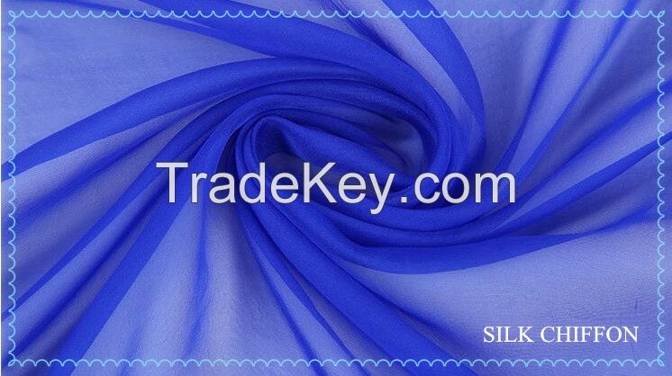 100% Silk fabric available in various color /silk polyester fabric 