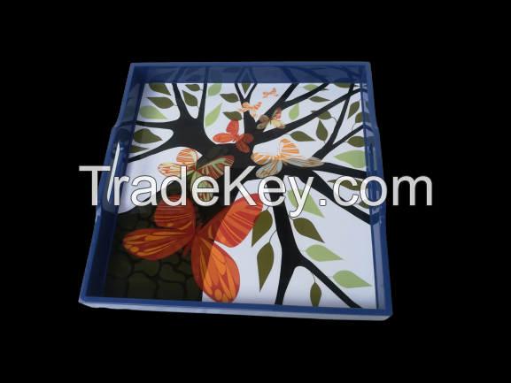 Lacquer tray with customized printing images