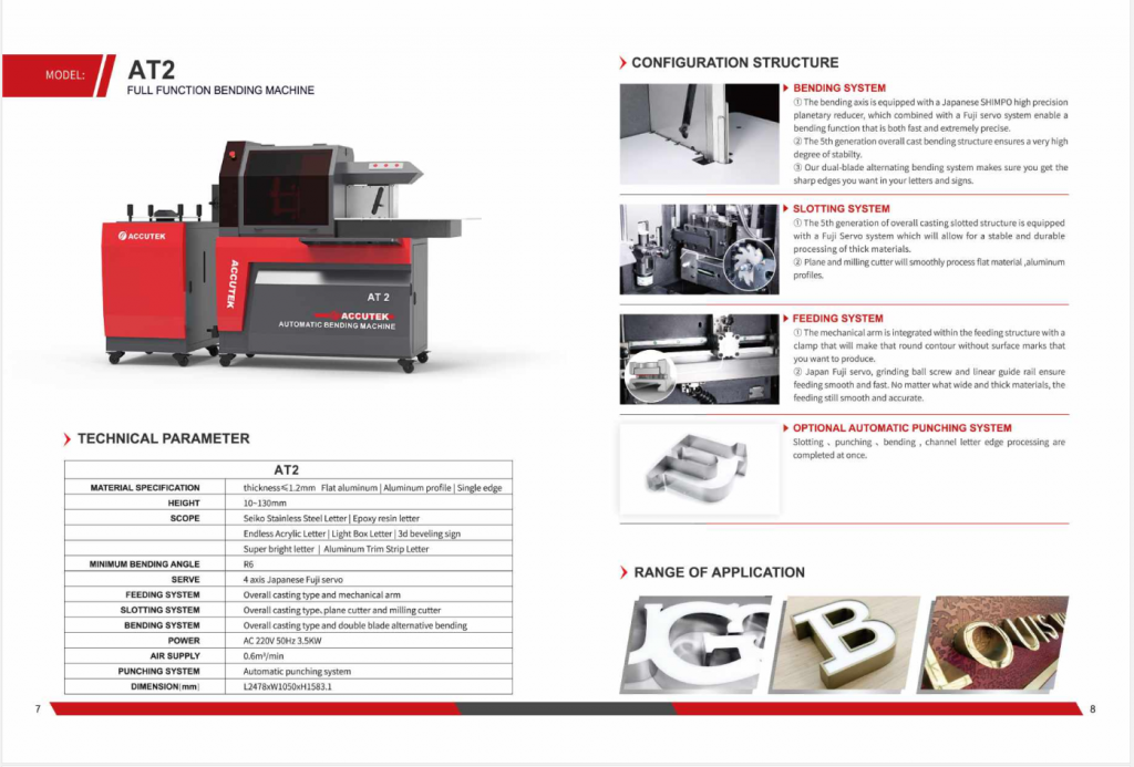 jinyuan ACCUTEK channel letter bending machine