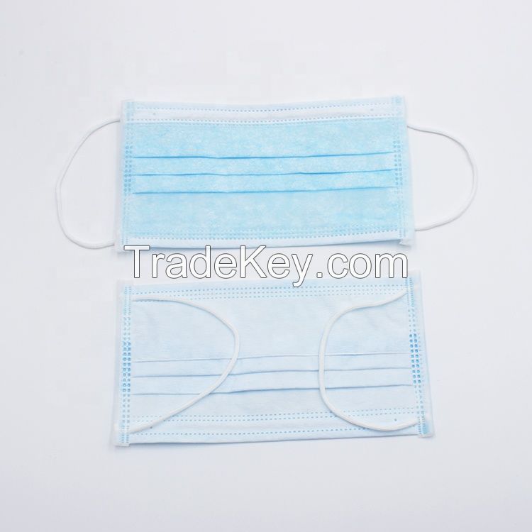 3-layer non-woven fabric disposable filter antibacterial bfe99 melt-blown eco-friendly face mask 