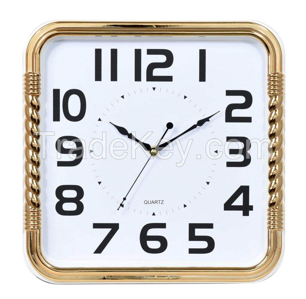 Home Decor Square Wall Clock Quartz Battery Operated