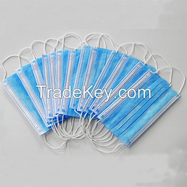 3 PLY Disposable Medical Face Mask, Non Woven Respirator Mask 