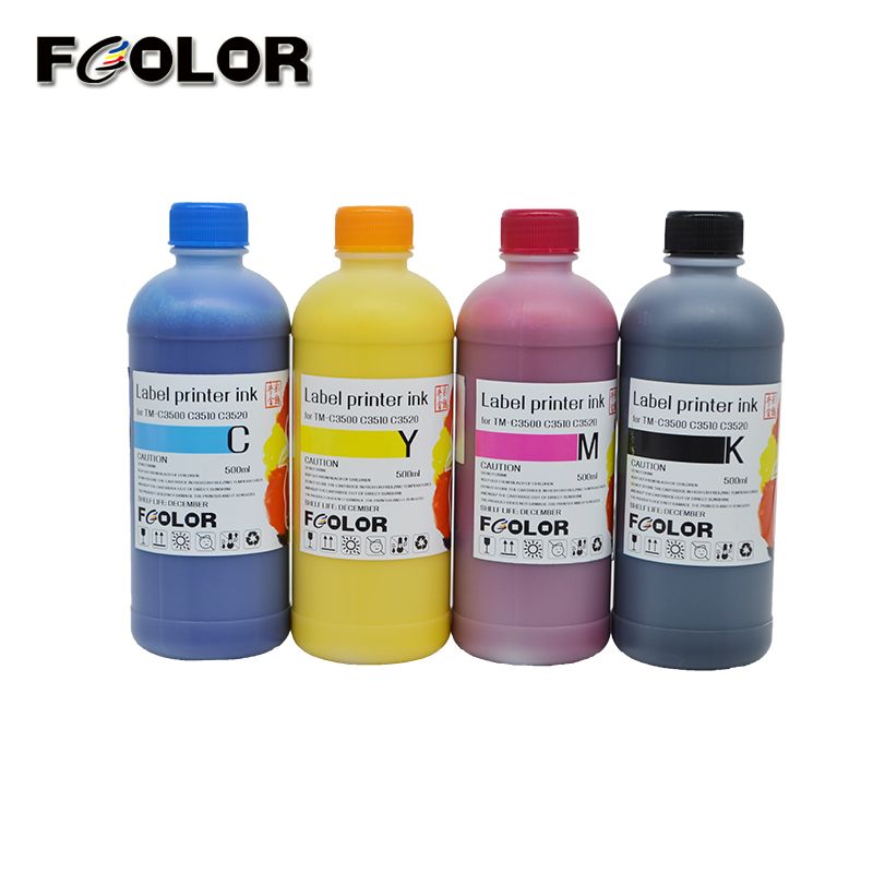 FCOLOR Label Printing Pigment Ink For Epson TM-C3520 Label Printer