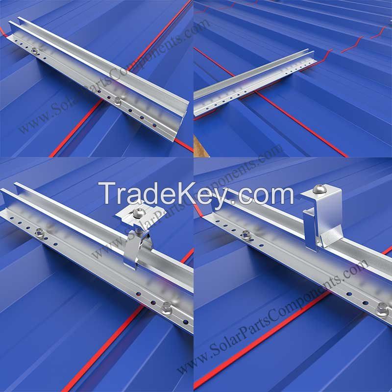 Trapezoidal roof solar mini rail