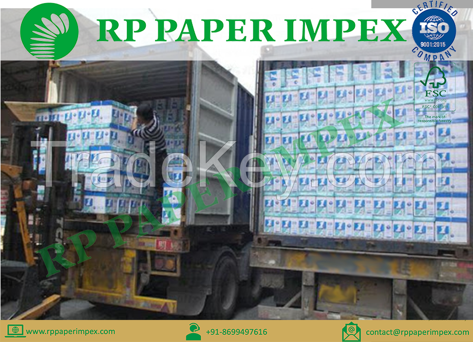 A4 75 GSM White Office Copy Paper, High Brightness, Photostat Copier Bulk Dealer Supplier India 