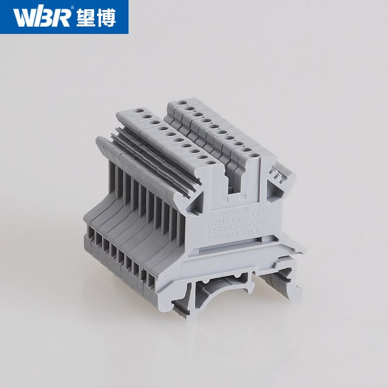 DIN rail terminal block screw terminal voltage connector UK1.5N