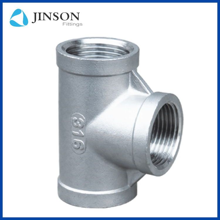 BSP stainless steel threaded tee