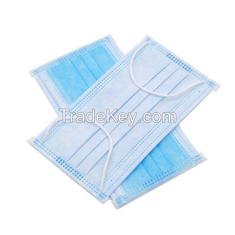 Disposable 3Ply 3 Ply Non Woven Anti Flu Virus Dust Mouth Mask Medical Dental Doctor Surgery Surgical Face Masks