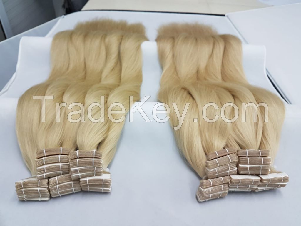 Tape hair extensions Vietnamese human hair Virgin hair Remy hair 