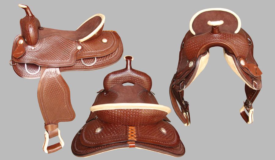 15&quot; 16&quot; western pleasure trail summer wade seat saddle leather FQH