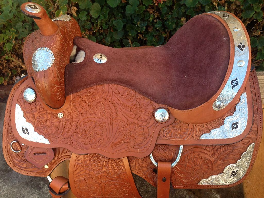 15&quot; 16&quot; western pleasure trail summer show saddle leather FQH