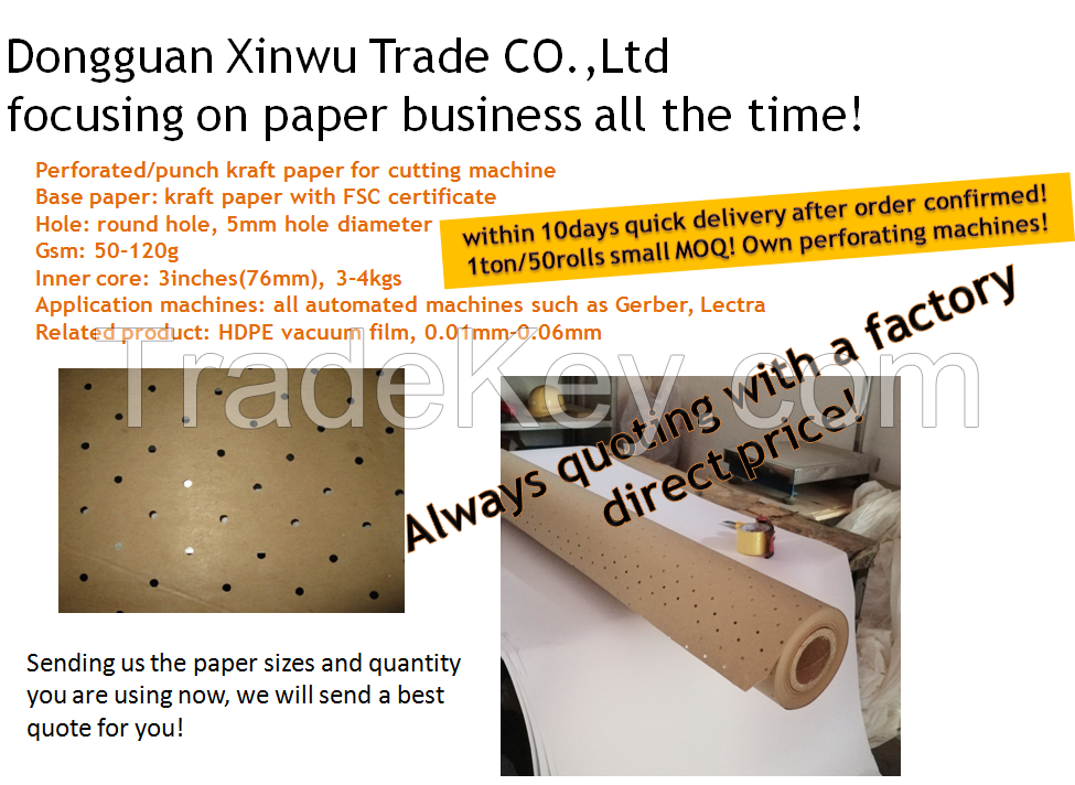 Brown perforated kraft paper roll wholesale from China